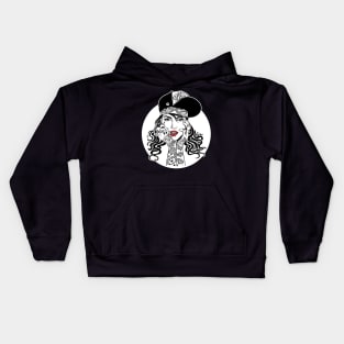 Skate Girl with Tattoo Kids Hoodie